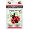 Ladybug Invitations, 8ct