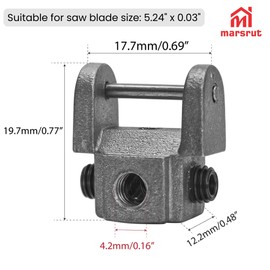 2Pcs Scroll Saw Parts Accessories, Spiral Saw Blades Pin End, Metal Pin-Less Upper Lower Holders, Pinned Clamps Holder Adapter Conversion Kits, Easy Use, Suitable for Blade Size 5.24 inch x 0.03 inch