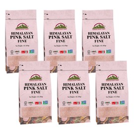 WBM Himalayan Pink Salt Fine Grain for Baking, Cooking & Seasoning | 1 Lbs/Each Pack of 6