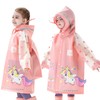 Fewlby Kids Raincoats For Girls Boys Waterproof Rain Jacket Cartoon