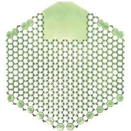 EcoQuality Cucumber Melon 3D Urinal Screen Long-Lasting Deodorizing Splash Control Mat for Restrooms, Commercial Bathrooms, and Public Facilities (2)