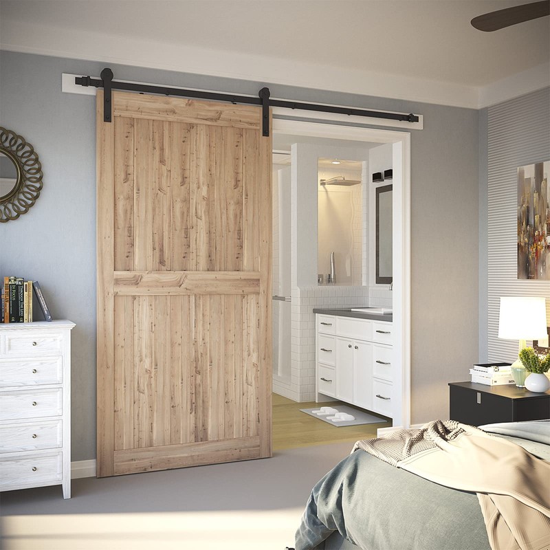 SMARTSTANDARD 7.5ft Barn Door Hardware kit, Barn Door Track, Sliding
