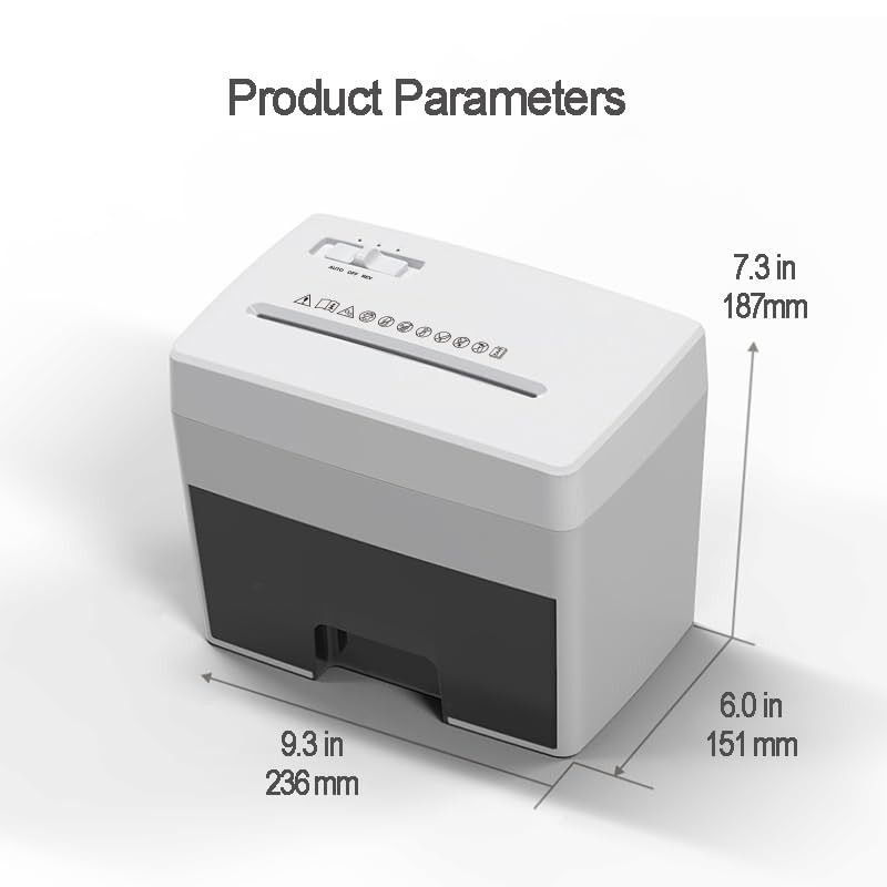 Micro Cut Paper Shredder for Home Office - Mini Electric