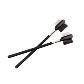 FOMIYES 2pcs Eyebrow Lash Comb Set Metal Head Wooden Handle Fashion for Makeup