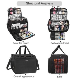 Professional Hairdressing Bag,Hairstylist Travel Bag,Cosmetics Beauty Hairdresser Bag with Shoulder Strap,Hair Makeup Salon Organizer Bag for Barber Insulation Material