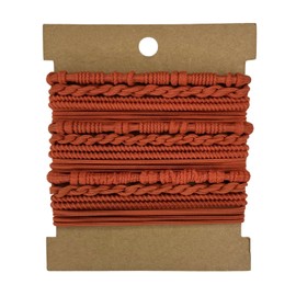 12pcs Hair Tie Bracelets, Boho Hair Ties, Hair Ties for Women, Elastic Hair Ties, Hair Bands for Ponytails (Orange)