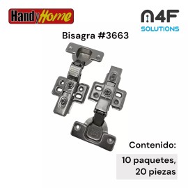 Handyhome Bisagra Handy Home 11.5 Cm X 6.2 Cm 10paq 20pz Cierre Suave