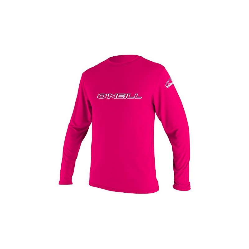 O'Neill Youth Basic Skins Long Sleeve Rash Vest - Watermelon,