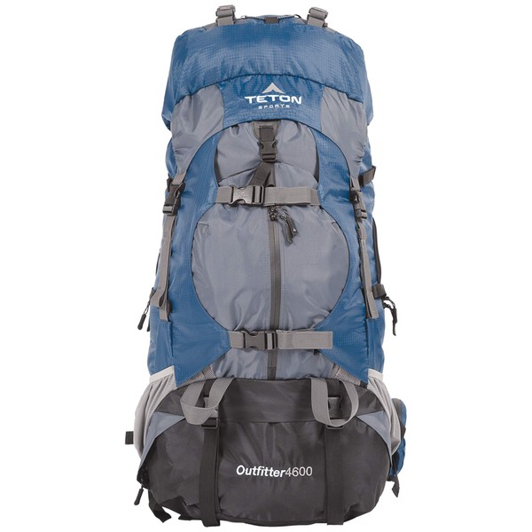 TETON Sports Outfitter 4600 Ultralight Internal Frame High-Performance Backpack for Hiking, Camping, Travel, and Outdoor Activities; 75L, Blue