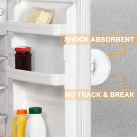 Door Stopper Wall Protector, Adhesive Bumper Protector, Reusable Rubber Door Stops from Door Knobs, Shock Absorbent Wall Shield for Door Handle (Clear-6 Pcs)