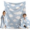 Sumedha Cloud Throw Blanket, Blue and White Gift for Girl