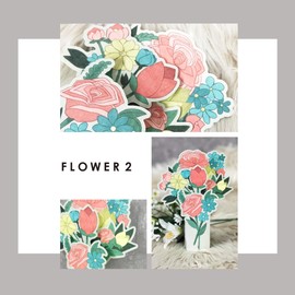 ODECO.MART ペーパー加湿器 FLOWER2 水に浸すだけ エコ 子供 大人 インテリア 紙の加湿器