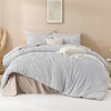 Andency Light Grey King Size Comforter Set, 3 Pieces Boho