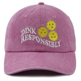 Pickleball Gifts for Women Men, Pickleball Accessories Baseball Cap, Christmas Father's Mother's Day Retirement Birthday Hats for Mom Dad Wife Husband Pink