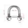 sourcing map u-Bolts 2Pcs 1.06"(27mm) Inner Width 58mm Length M10