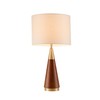 Chrislie Gold White Mid Century Modern Table Lamp , Contemporary