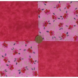 Various Manufacturers 4 inch Rich Red Roses Cotton Fabric Quilt Squares Kit zg1