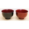 Lacqueryukan 31-1561 Echizen Lacquer Kurouchi Akane Chidori Soup Bowl