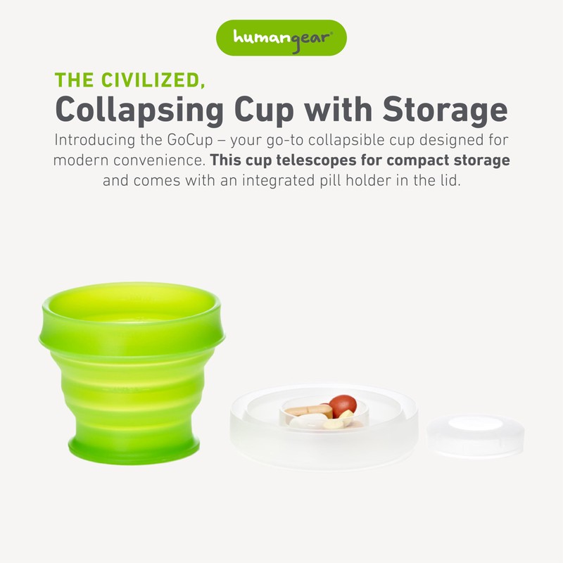 humangear GoCup | Compact Storage | On the Go Cup