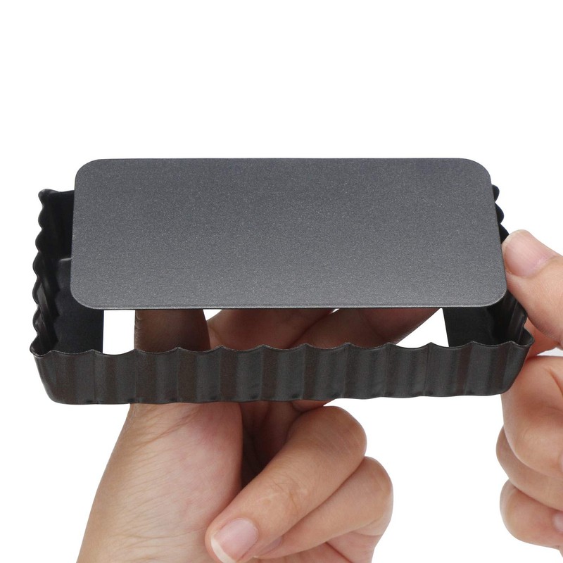 Mini Tart Pan, Beasea 4 Inch 6pcs Rectangle Tart Pan