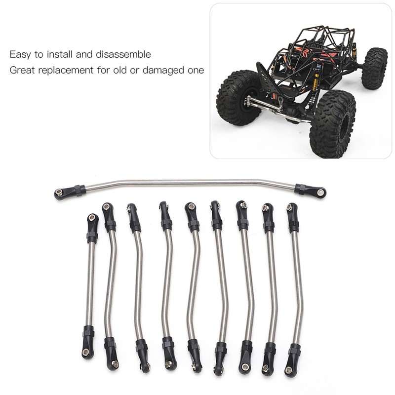 10pcs Stainless Steel Link Rod Fit for Axial Wraith 90018