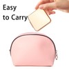 Compact Mirror for Purse, Metal Square Shell, Double-Sided 1X/2X Magnifying,