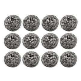 2Pcs Steel Wool 410 Stainless Steel Scourers Scrubber Pad Scouring Pad Sponge Kitchen Cleaning Ball for Dishes Pots Pans and Ovens. Easy scouring for Tough Kitchen Cleaning 20g Each