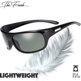 Polarized Sports Sunglasses for Men Women Baseball Running Cycling Fishing Driving Golf Softball Hiking Sun Glasses (2-Shiny Black, G15 Green)