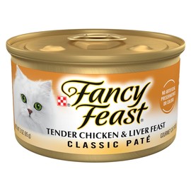 Fancy Feast Purina Fancy Feast Tender Chicken and Liver Feast Classic Grain Free Wet Cat Food Pate - (Pack of 24) 3 oz. Cans