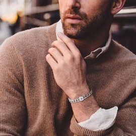 VNOX Son Dad Gifts Men's Bracelet: Stainless Steel Bracelets for Men in Silver Compass Bracelet Present for Boyfriend Son Birthday Gift for Husband