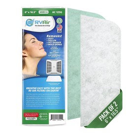 RV Air AC Filter - Air Conditioner Replacement Filters - RV Air Cleaner - Camper Accessories for Travel Trailers - Easy to Install Air Vent Filter - 16.5 x 6 x 0.75 in (2 Filters for AC 125G)