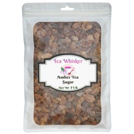 Tea Whisker 100% All Natural Belgian Amber Crystal Rock Beet Sugar - 1 Pound Bag (Pack of 1) - great for tea or coffee.