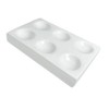 1PC White Porcelain Spot Plate 6 Wells Laboratory Spotting Reaction
