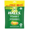 HALLS Vitamin C Assorted Citrus Flavour Supplement Drop Lozenges, Throat