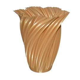 3D Printed Ornamental Fractal Vase (gold)