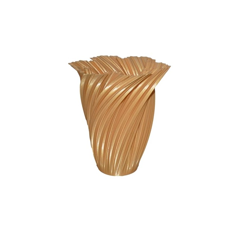 3D Printed Ornamental Fractal Vase (gold)