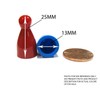 Set of 10 Halma 25mm Pawn Peg Game Pieces Multicolor