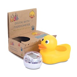 Medikids Duck Bath Thermometer - Waterproof, Color-Coded Display, Quick-Read, Energy Saving, Auto Off, Educational Temperature Toy, Child-Safe, Ideal for Babies & Toddlers