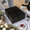 YINUOYOUJIA 3 Pack Large Black Gift Box 16.5x13x5.5 inches,Black Boxes
