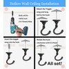 Evsteluo 2 Sets Large Swag Ceiling Heavy-Duty Hooks with Complete
