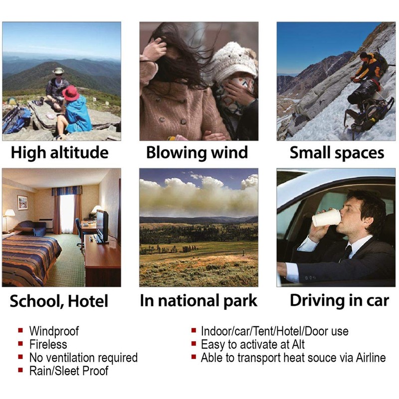 BAROCOOK, MRE Heat Pack 10-Pack of 50gram Large Eco-Friendly Heat