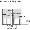 GEFONG Mini Hinges Barrel Hinge 16 mm for Cabinet Door