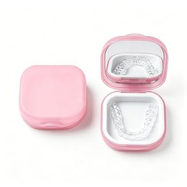 Guarda Dental, Estuche para Retenedores Dentales | Diseño de Ranura con Tapa Fácil de Abrir y Cerrar, Delicado y Compacto, Fácil de Llevar Contigo