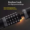 Phieeseriy Bicycle Lock 120 cm Length, Bicycle Lock High Security