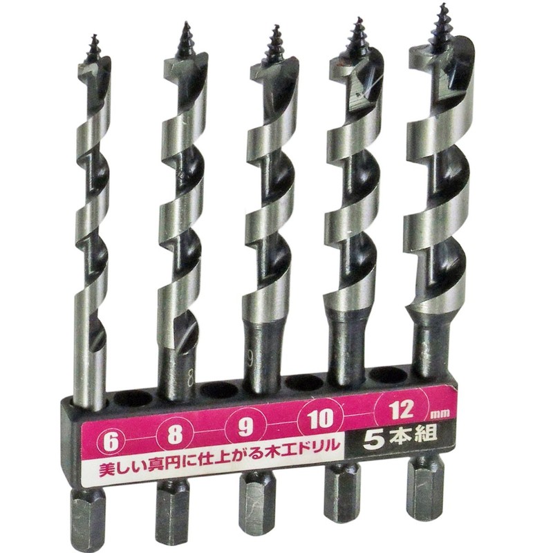 SUN UP SWD-51 Woodworking Drill Bit, Set of 5