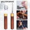 Ice Pick Stainless Steel Ice Crusher with Wooden Handle Ice