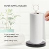 Y Luxe Black-Silver Marble Countertop Paper Towel Holder - Elegant