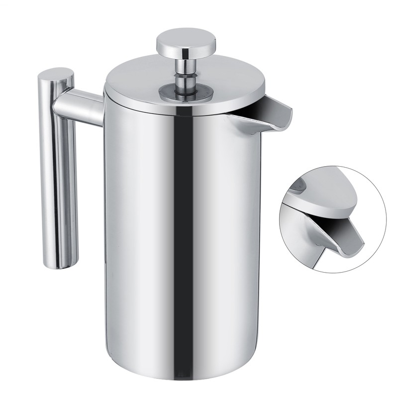 350ML Double Wall Stainless Steel Coffee Maker French Press Tea