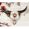 Ebros 7.5"W Southwestern Indian Spirit Sun Dreamcatcher Bull Skull Wall