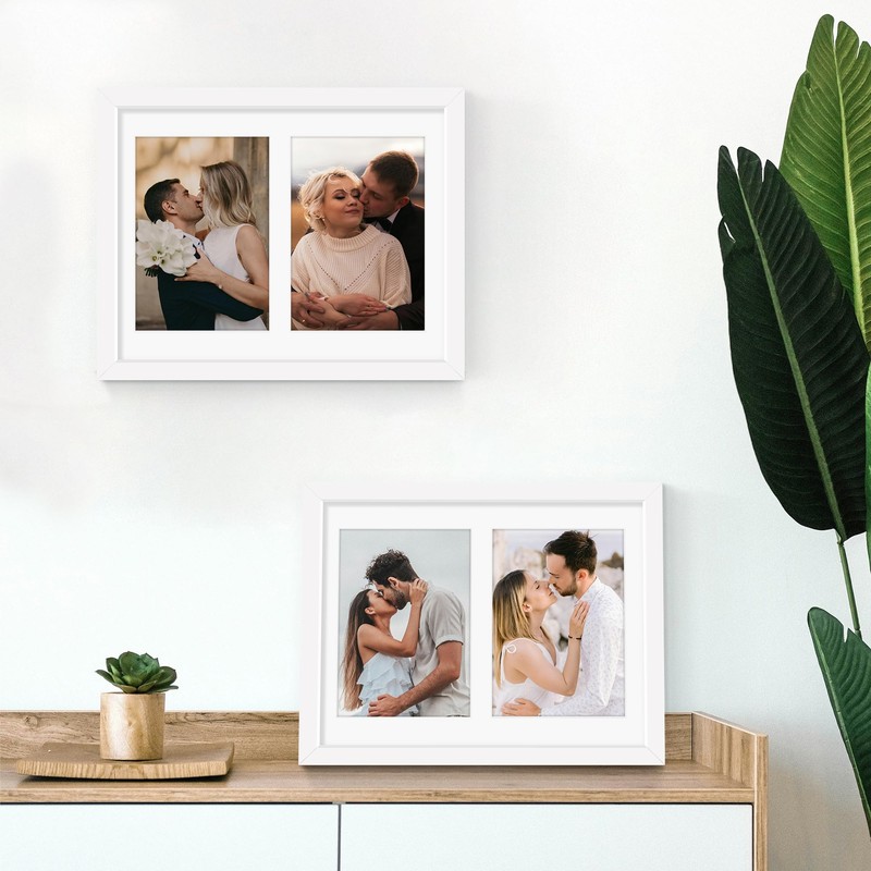 DUENPY 8.5x11 Double 5x7 Picture Frame Double Picture Frame Displays